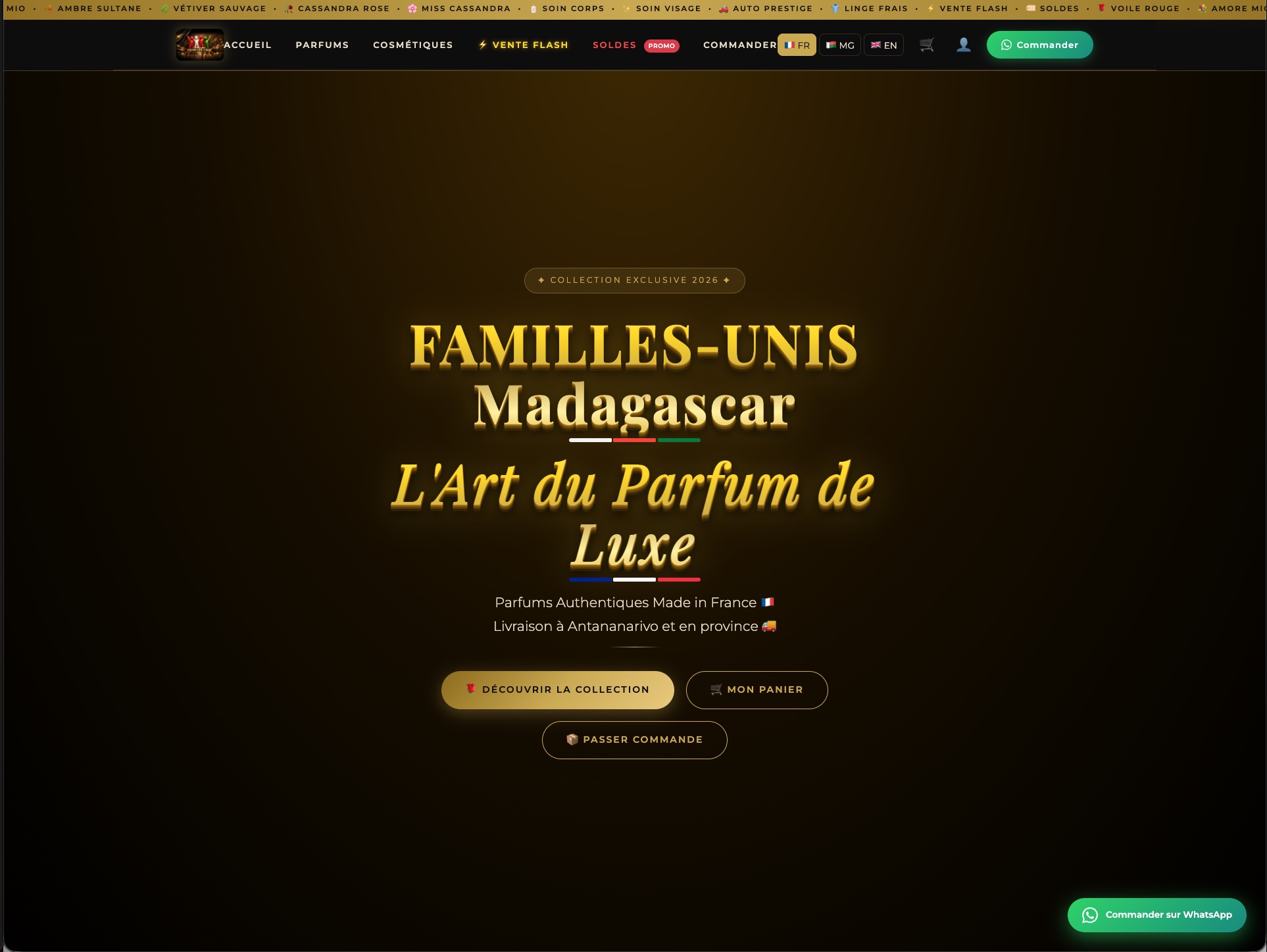 Site Familles-Unis — e-commerce réalisé par Percy Digital